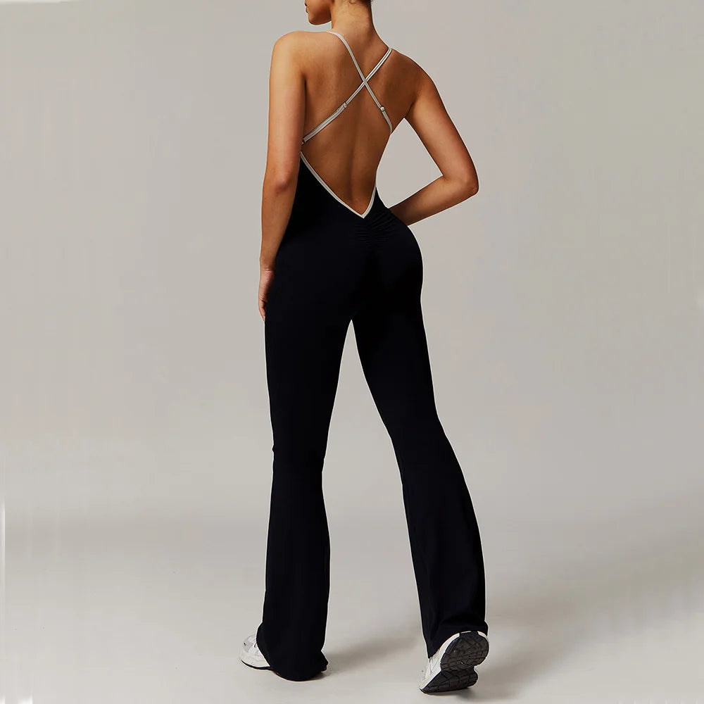 Contrast Scrunch Bum Jumpsuit