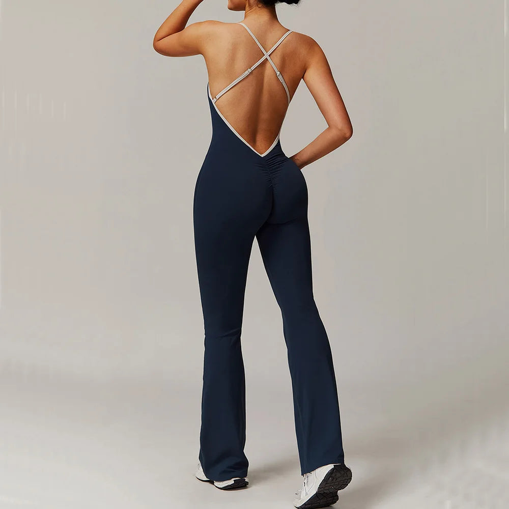 Contrast Scrunch Bum Jumpsuit