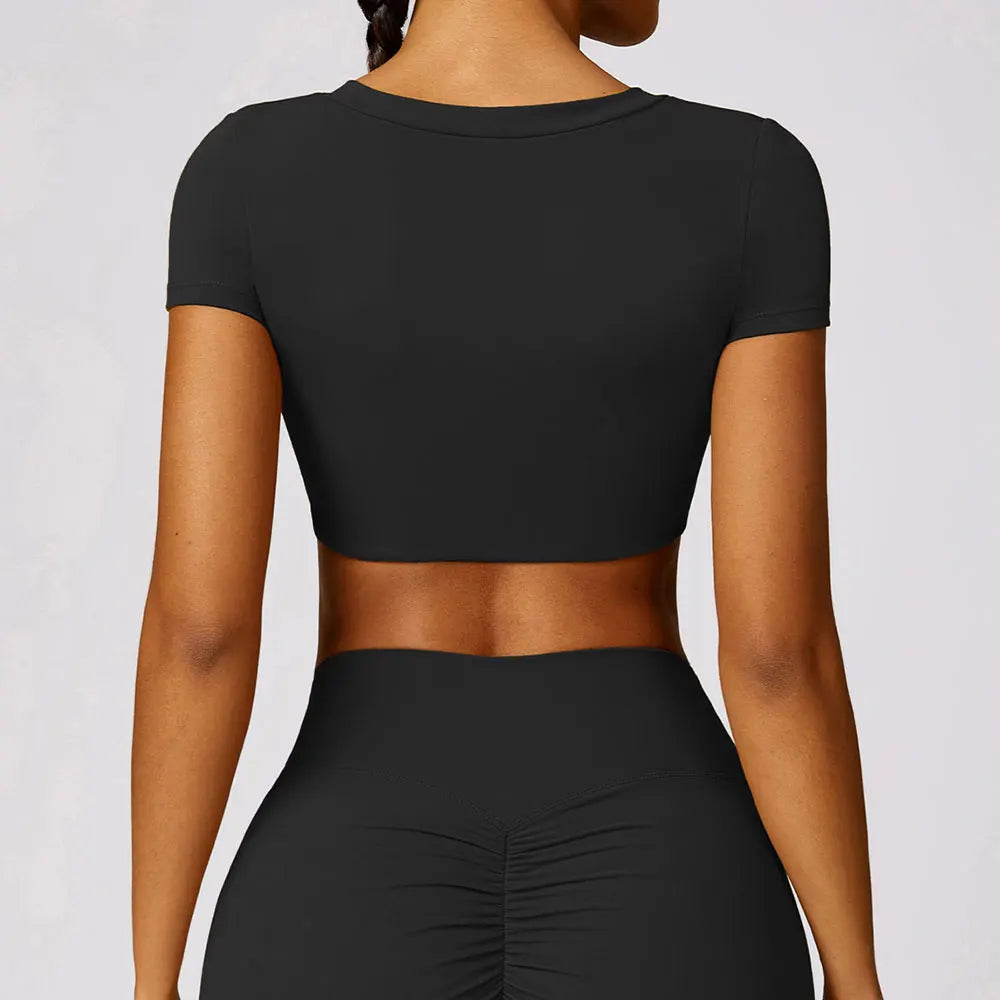 V Neck Cropped Tshirt