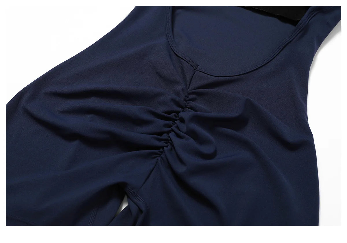 V Back Scrunch Bum Unitard
