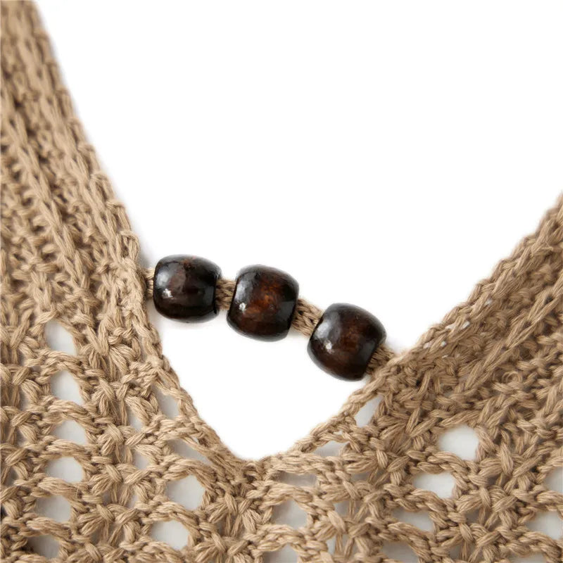 Crochet Dress with Bead Details