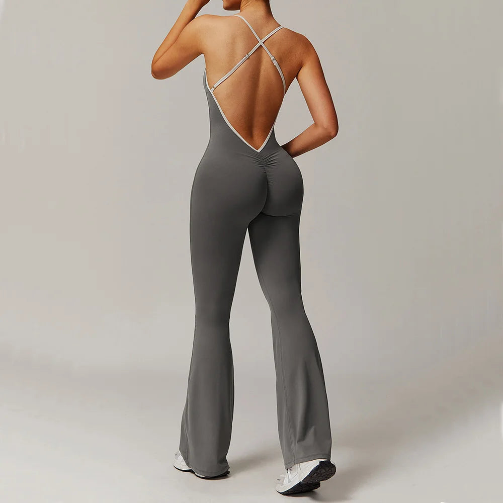 Contrast Scrunch Bum Jumpsuit