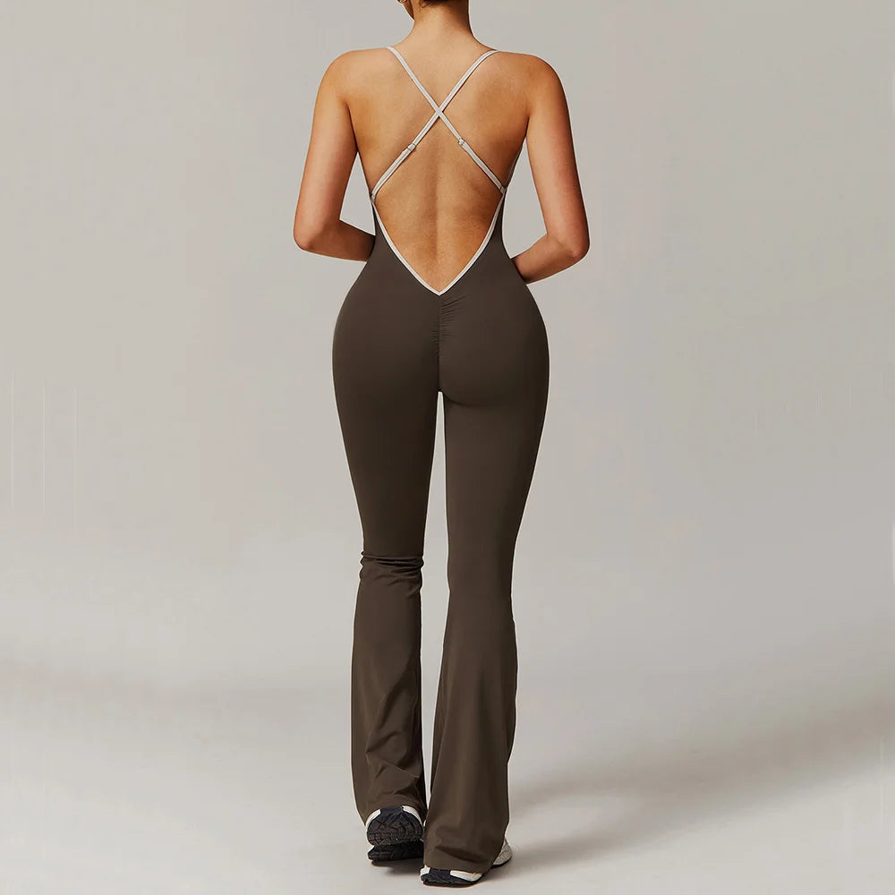 Contrast Scrunch Bum Jumpsuit