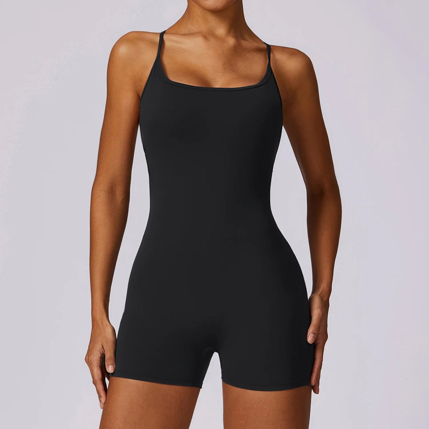 V Back Scrunch Bum Unitard