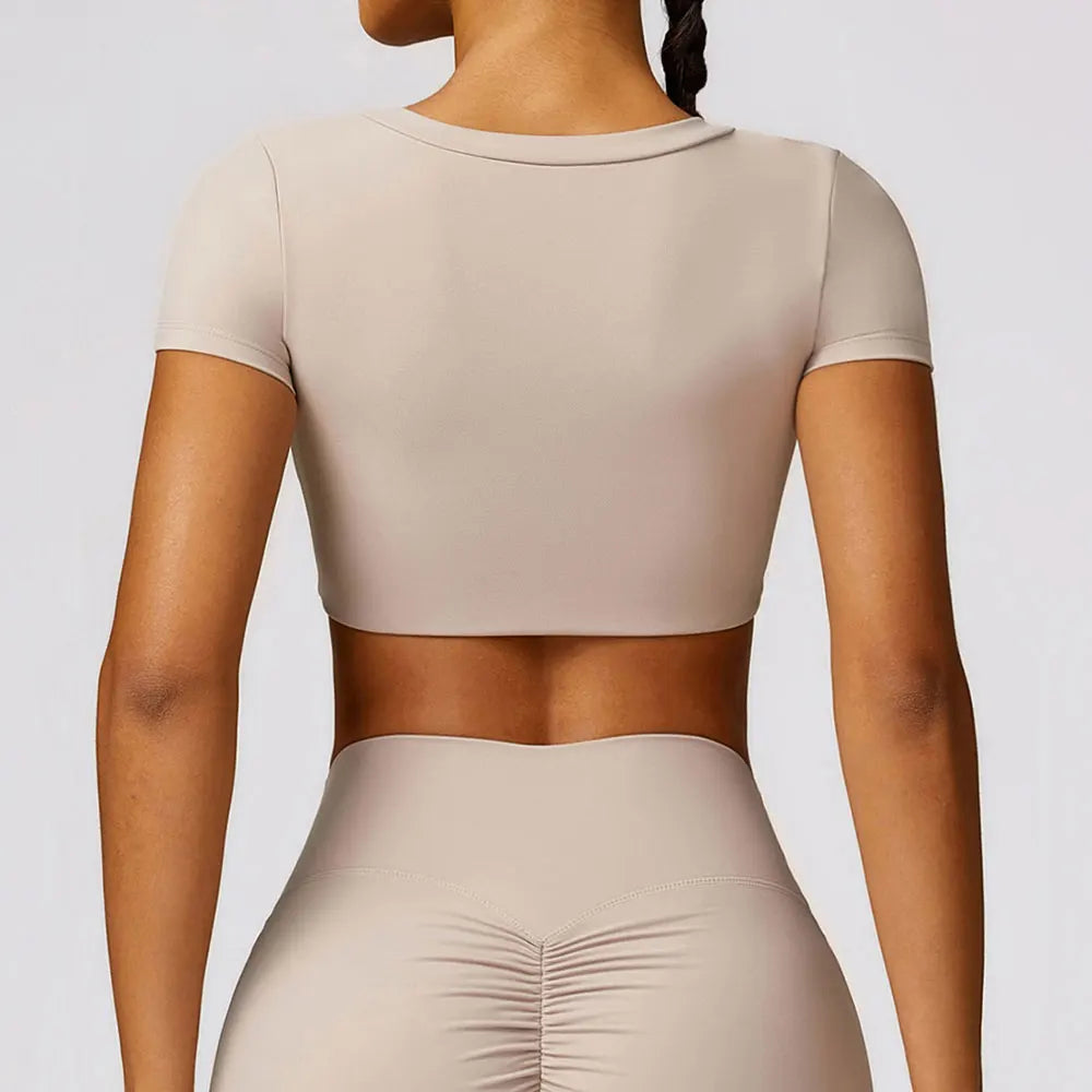 V Neck Cropped Tshirt