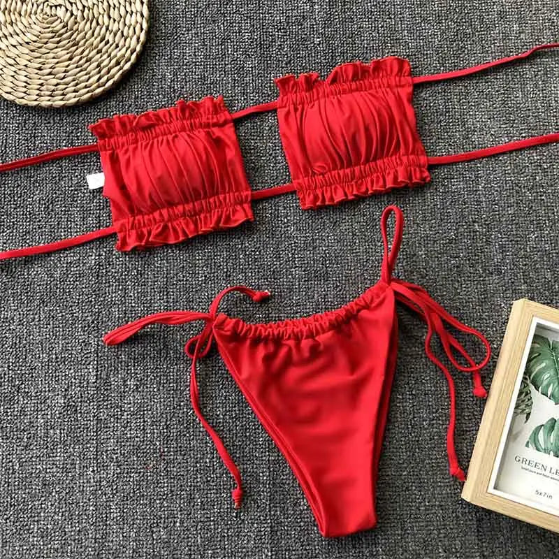 Ruched Bandeau Bikini