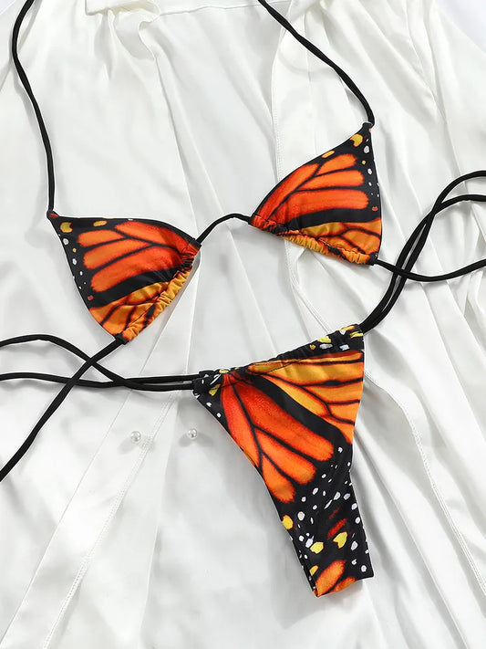 Butterfly Print Bikini