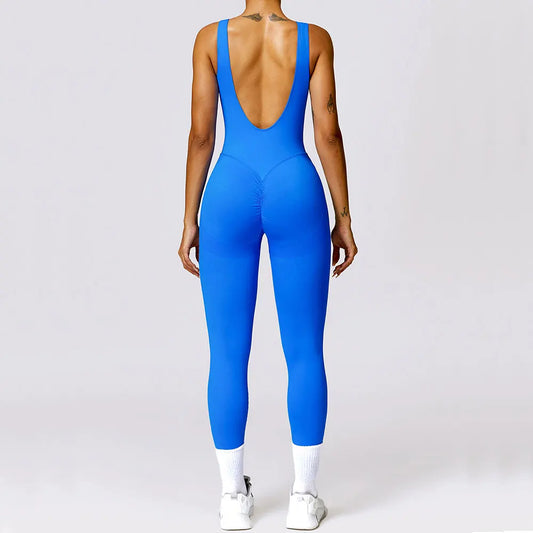 High Neck Scrunch Bum Jumpsuit