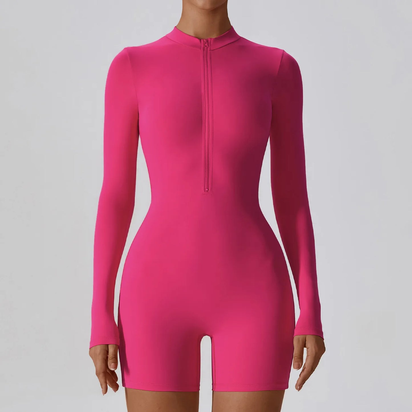 Long Sleeve Zip Up Unitard