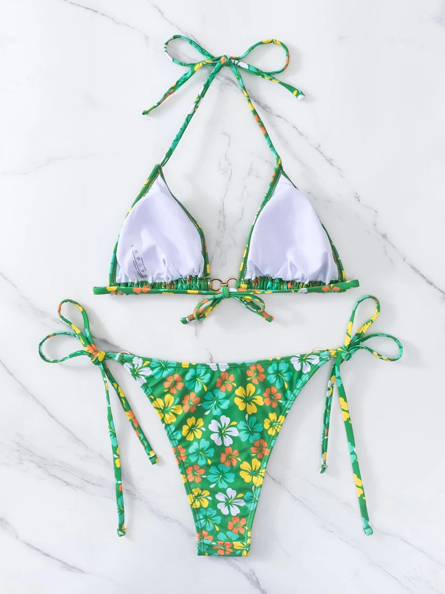 Flower Pattern Bikini