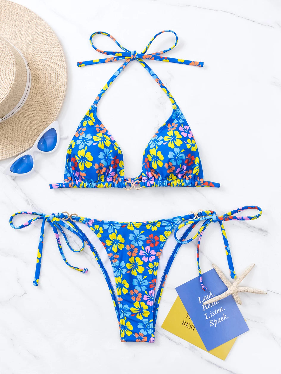 Flower Pattern Bikini