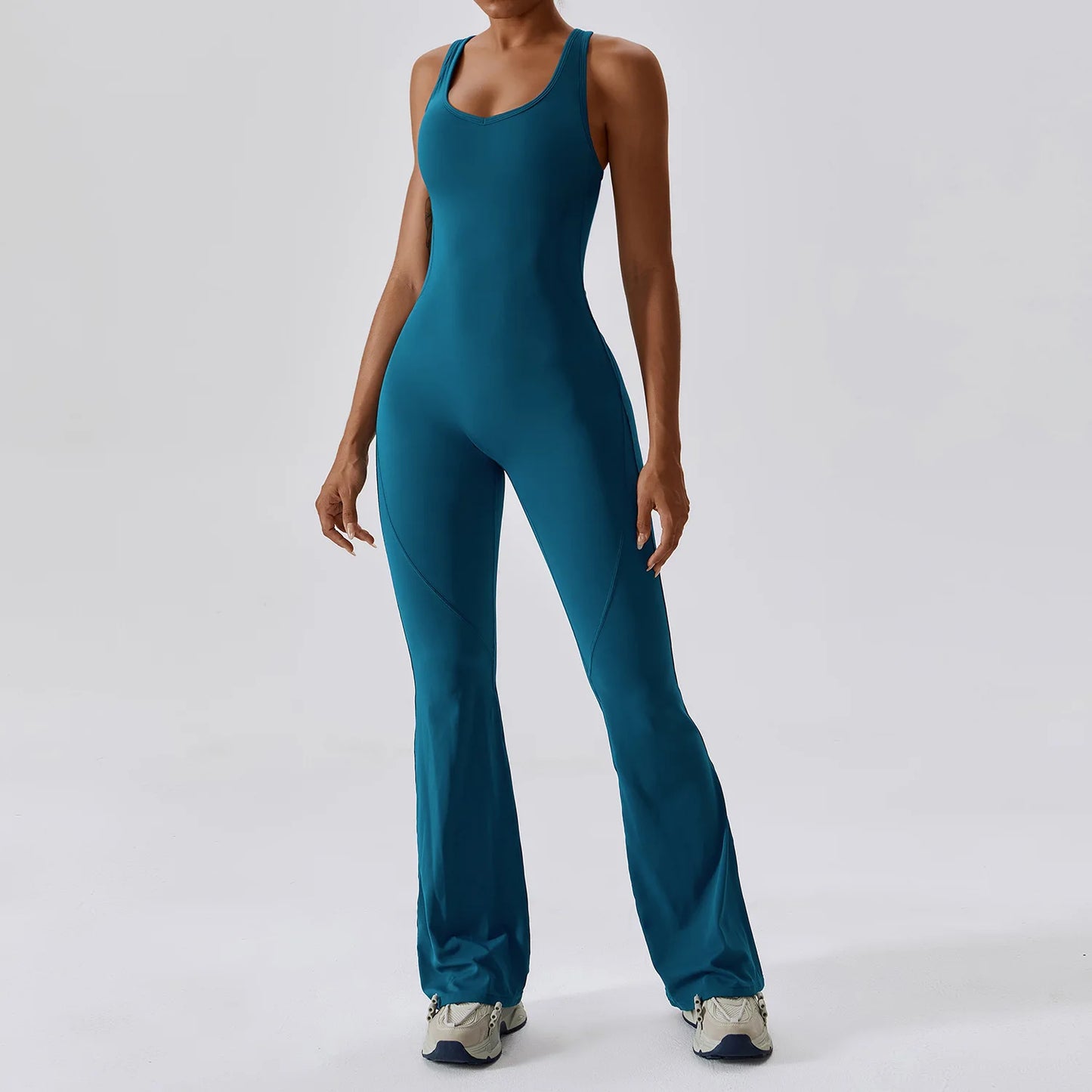 Open Back Flare Jumpsuit