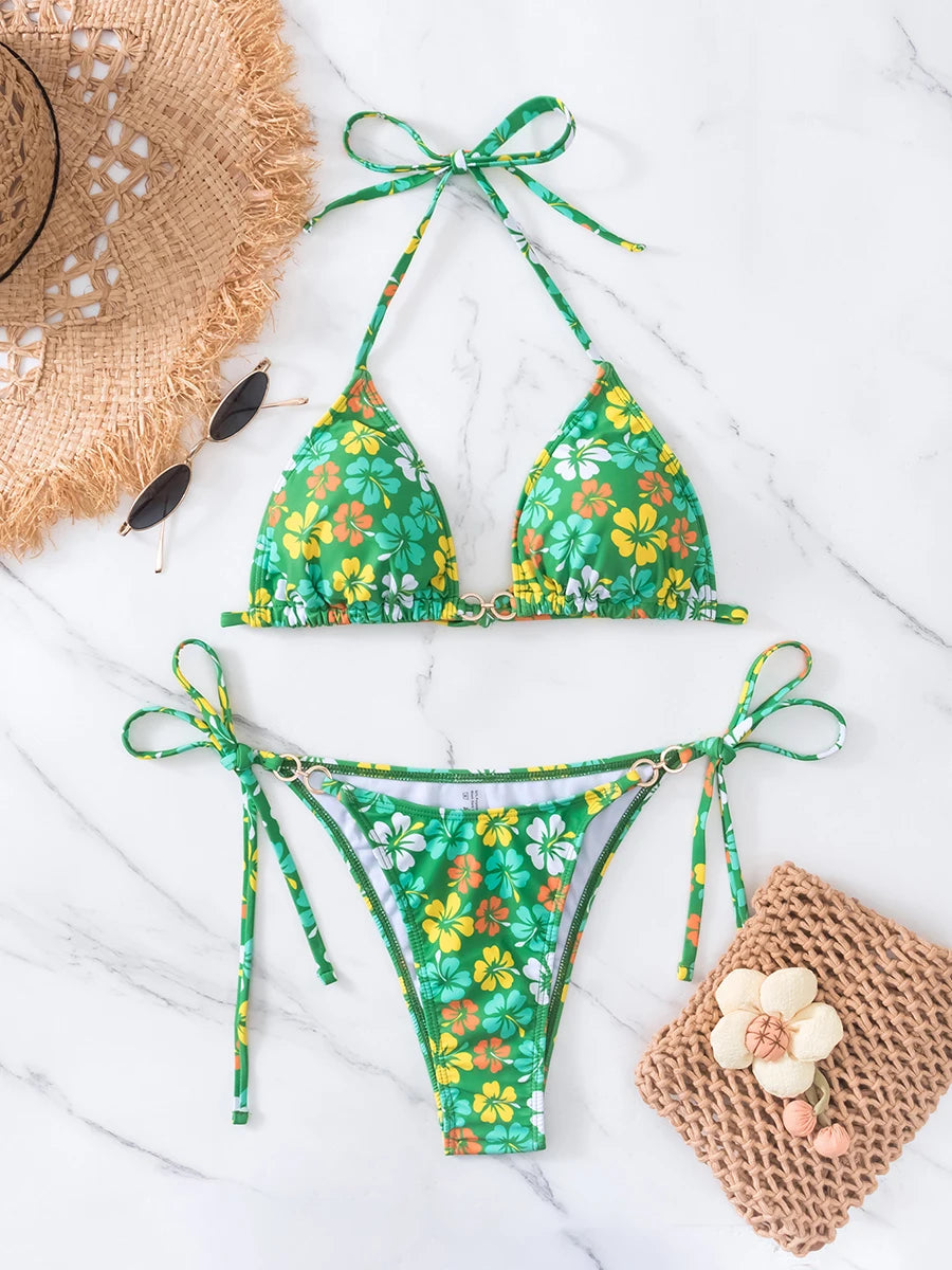 Flower Pattern Bikini